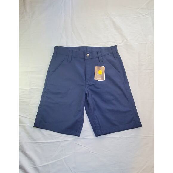 Carhartt Shorts Men's Size 30 Navy Blue Rugged Professional Canvas Relaxed Ca1 - Picture 1 of 10